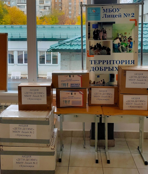 Гуманитарные акции "Дети-детям", "Отцам-защитникам Родины".